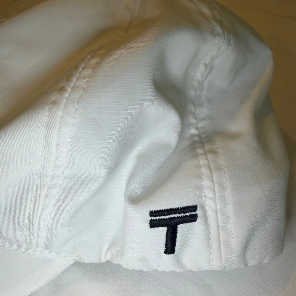 Top Knot Cyclebar White Performance High Ponytail Baseball Hat Women M/L NWT